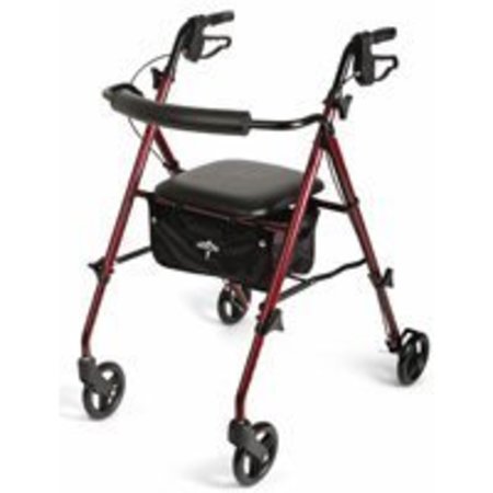 CURAD CURAD MDS86825SLR Rollator, 250 lb Weight Capacity, 29-1/2 to 36 in H MDS86825SLR